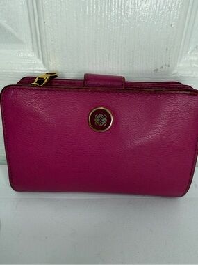 LOEWE ANAGRAM BUTTON WALLET PINK